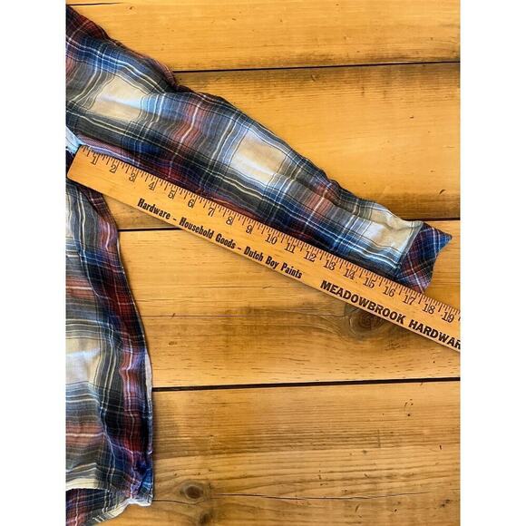 Anthropologie Cloth & Stone Plaid flannel button down top. Size Small - Picture 7 of 7